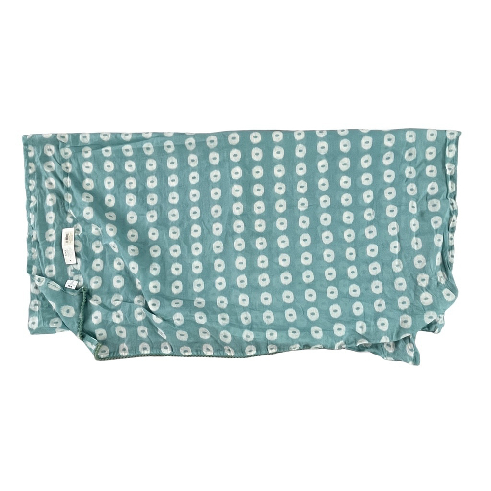 Tag Scarf Unisex Green and White One Size
